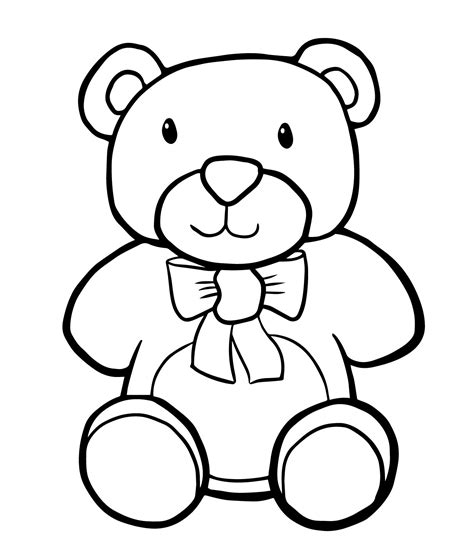 teddy bear coloring page|More.